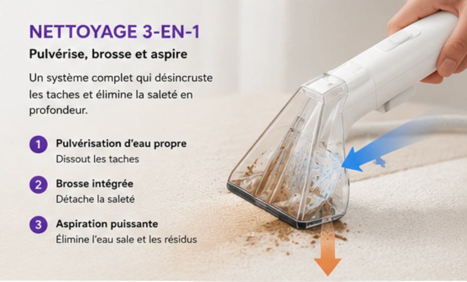 Aspirateur Laveur Canapé.