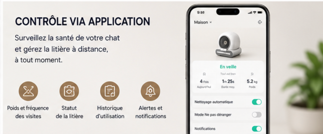 Litière Automatique Design Chat